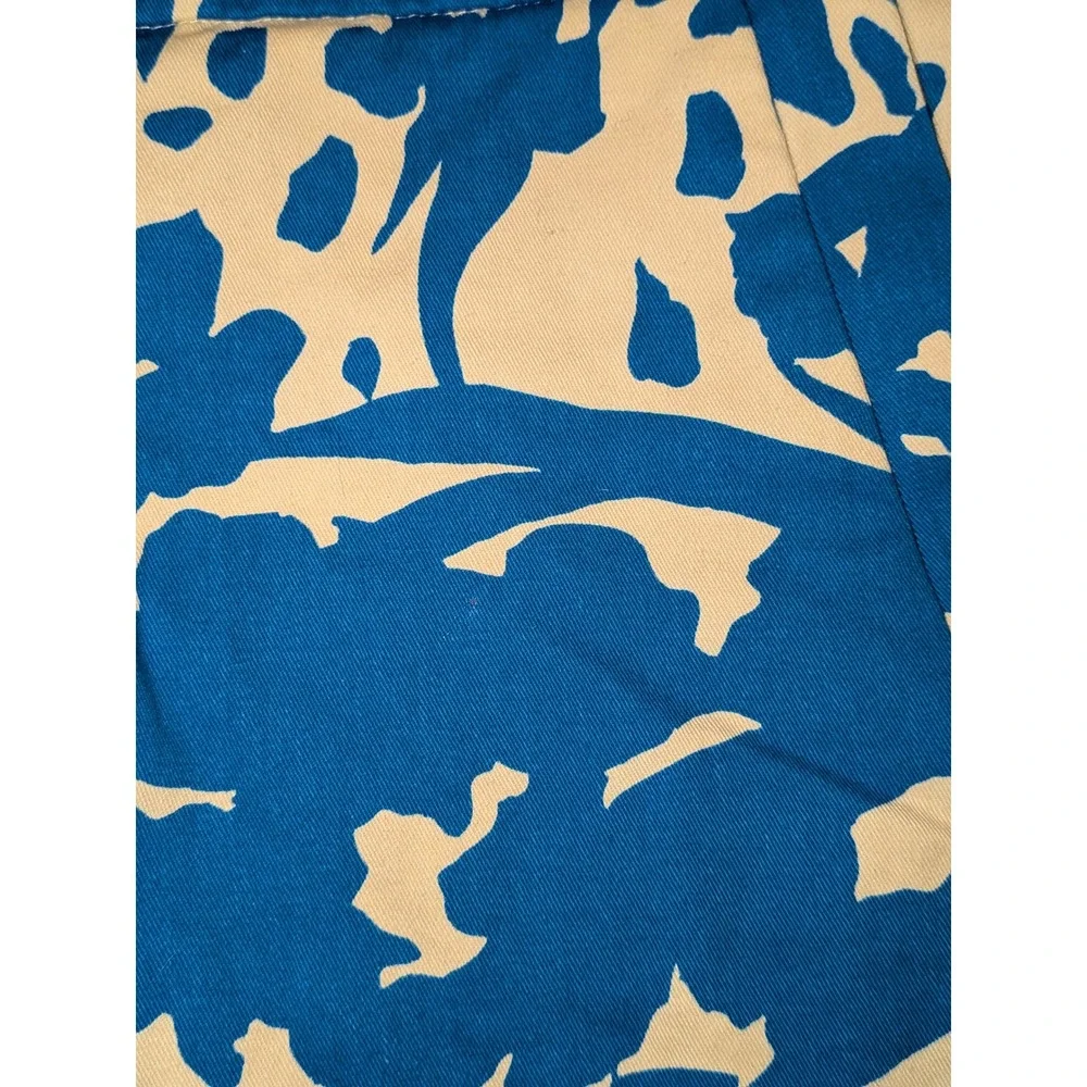J. Crew Floral Shorts Size 6 Blue Beige Cotton Casual‎ Summer